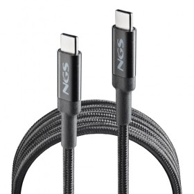 NGS CAVO DI RICARICA RAPIDA DA USB C A USB C, 3 MT, NERO NGS CAVO DI RICARICA RAPIDA DA USB C A USB C, 3 MT, NERO