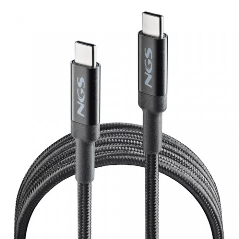 NGS CAVO DI RICARICA RAPIDA DA USB C A USB C, 3 MT, NERO