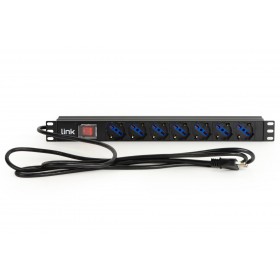 LINK MULTIPRESA DA RACK 19" 7 PRESE UNIVERSALI CON INTERRUTTORE SPINA ITALIANA 16A CAVO MT 1.75 LINK MULTIPRESA DA RACK 19" 7 PRESE UNIVERSALI CON INTERRUTTORE SPINA ITALIANA 16A CAVO MT 1.75
