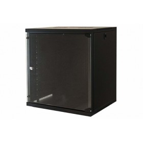 LINK ARMADIO RACK 19" 12 UNITA DA MURO PER RETI (A)620 X (L)540 X (P) 450 MM COLORE NERO PORTA VETR