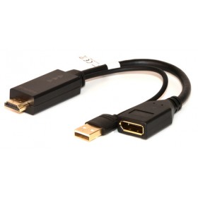 LINK ADATTATORE ATTIVO HDMI MAS - DISPLAYPORT 1.2 FEM E CONNETTORE USB 4K PER PC/NB HDMI A VIDEO DIS