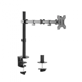 LINK BRACCIO SUPPORTO DA TAVOLO CON MORSA A DUE SNODI PER VIDEO 13-32" FINO A 8 KG