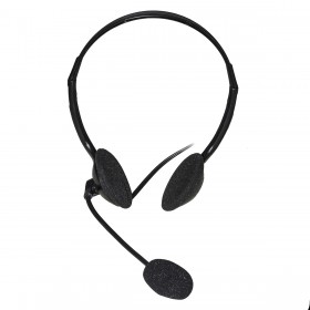 LINK CUFFIA CON MICROFONO ORIENTABILE, CONNETTORE 1 X 3,5 MM E CONTROLLO VOLUME
