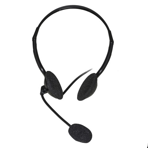 LINK CUFFIA CON MICROFONO ORIENTABILE, CONNETTORE 1 X 3,5 MM E CONTROLLO VOLUME