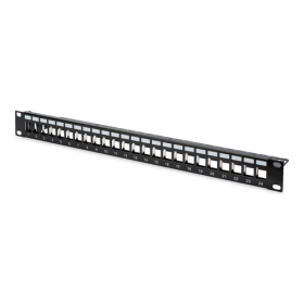 LINK PANNELLO PATCH 19" MODULARE 24 PORTE (VUOTO) 1 HU COLORE NERO RAL 9005
