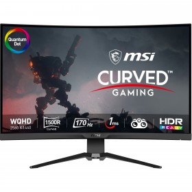 MSI MONITOR CURVO 31,50 LED VA 16:9 WQHD, 1000R, 1MS 170Hz, 300 CDM, REG ALTEZZA, USB-C, DP/HDMI