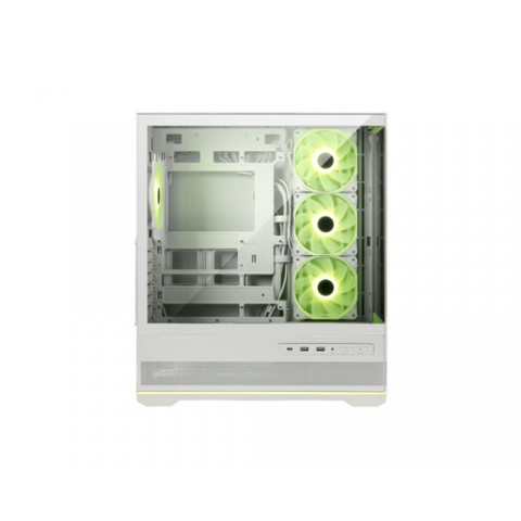 MSI CASE BIANCO, 2 USB, 1 TYPE-C, 3X120MM ARGB REVERSE BLADE FAN, 1X120MM ARGB FAN, ARGB+PWM CONTROL