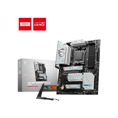 MSI MB X670, X670E GAMING PLUS, AM5,4DDR5,3PCI-Ex16,1PCI-Ex1,4M.2,4SATA3,1USB3.2Gen