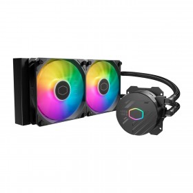 COOLER MASTER DISSIPATORE A LIQUIDO MASTERLIQUID 240 CORE II SKT UNIVERSALE 2X120MM ARGB FANS BIANCO