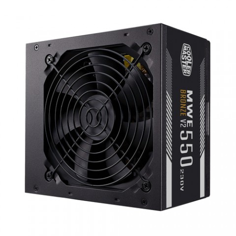 COOLER MASTER ALIMENTATORE MWE 550W V2 230V 80PLUS BRONZE ATX 120MM FAN ACTIVE, NON MODULARE