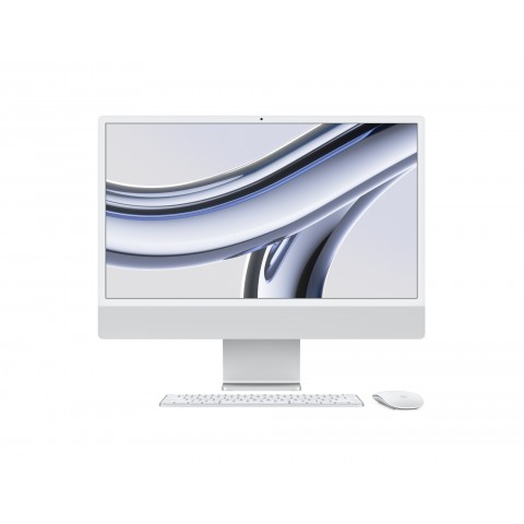 APPLE 24INCH IMAC WITH RETINA 4.5K DISPLAY M3 CHIP WITH 8CORE CPU + 10CORE GPU 8GB 256GB SSD SILVER