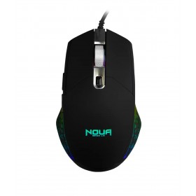 NOUA MOUSE GAMING NEON R USB NERO LED CON ROTELLA SCORRIMENTO