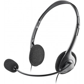 NGS CUFFIE CON MICROFONO REGOLABILE, CONNES AUDIO 3,5mm+ADATTATORE DOPPIO JACK 3,5mm,CAVO1,5M