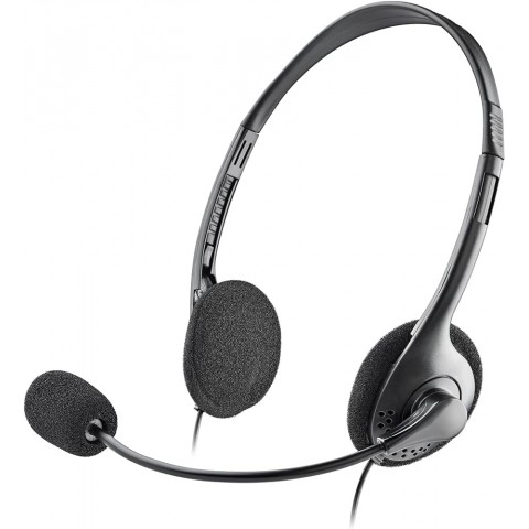 NGS CUFFIE CON MICROFONO REGOLABILE, CONNES AUDIO 3,5mm+ADATTATORE DOPPIO JACK 3,5mm,CAVO1,5M