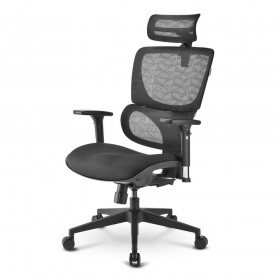 SHARKOON SEDIA OFFICE, FABRIC SEAT BASE, CLASS-4 GASLIFT, 3D ARMREST  HEADREST, 5 HEIGHTS ADJUSTABL