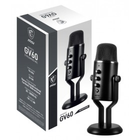 MSI MICROFONO DA TAVOLO IMMERSE GV60 STREAMING MIC NERO