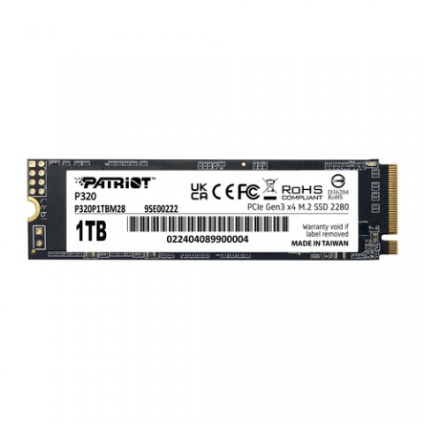 PATRIOT SSD P320 1TB M.2280 PCI-E R/W 3000/2200MB/S