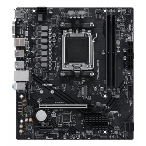 MSI MB  AMD A620AM-B EVO,A620A,AM5,2DDR5,1PCI-Ex16,1PCI-Ex1,1M.2,2SATA3,7USB3.2 Gen1,6USB2.0,HD A