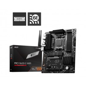 MSI MB AMD B650, PRO B650-S WIFI, AM5, 4DDR5, 2PCI-Ex16, 1PCI-Ex1, 2M.2, 4SATA3