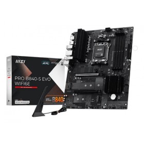MSI MB AMD B840, PRO B840-S EVO WIFI6E, AM5,4DDR5,2PCI-Ex16,3M.2,4SATA3,2USB10G,5USB5G,HD Audio,2.5Gb