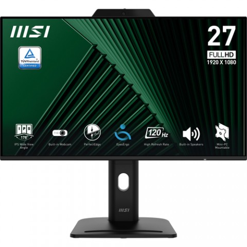 MSI MONITOR 27 LED IPS 16:9 FHD 120Hz 300 CDM, PIVOT, VGA/DP/HDMI, MULTIMEDIALE MSI MONITOR 27 LED IPS 16:9 FHD 120Hz 300 CDM, PIVOT, VGA/DP/HDMI, MULTIMEDIALE