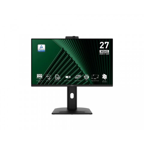 MSI MONITOR 27 LED IPS 16:9 QHD 1MS 250 CDM, PIVOT, USB-C DOCK, WEBCAM, DP/HDMI, MULTIMEDIALE, TYPE-C 98W, VESA, EPEAT