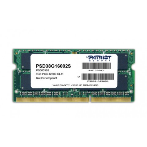 PATRIOT RAM SODIMM 8GB DDR3 1600MHZ