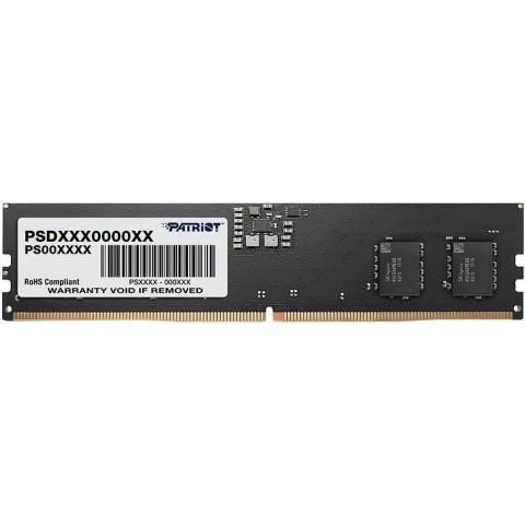 PATRIOT RAM 8GB DIMM DDR5 5200MHz 1Gx16 PATRIOT RAM 8GB DIMM DDR5 5200MHz 1Gx16