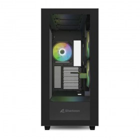 SHARKOON CASE REBEL C60 RGB BLACK ATX 2x U3, 1x Type-C,TRRS, 2x Tempered Glass, 4x 120 ARGB PWM, ARG