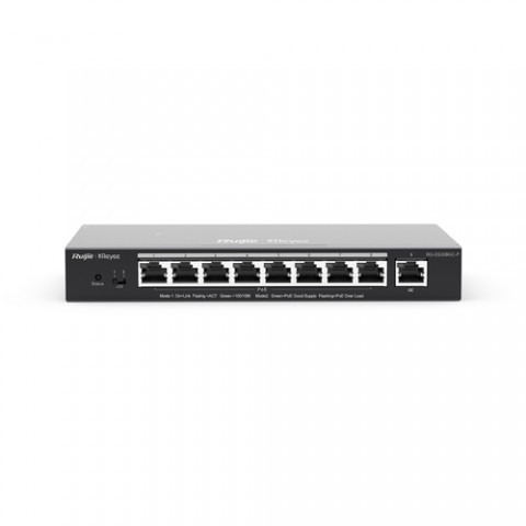 REYEE SMART SWITCH POE GIGABIT 9 P., 8 P. POE/POE+, POE POWER BUDGET 120W CHASSIS METALLICO DESKTOP REYEE SMART SWITCH POE GIGABIT 9 P., 8 P. POE/POE+, POE POWER BUDGET 120W CHASSIS METALLICO DESKTOP