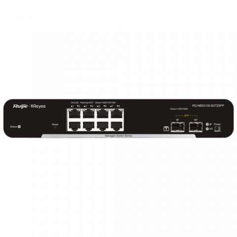 REYEE CLOUD SWITCH MANAGED GIGABIT L2 8 PORTE, 2 SLOT SFP (CHASSIS METALLICO DESKTOP)
