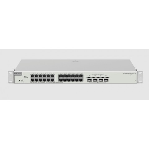 REYEE SWITCH POE 24 PORTE GIGABIT, LAYER 2+, CLOUD MANAGED, 4 PORTE UPLINK 10G SFP+, POE BUDGET 370W