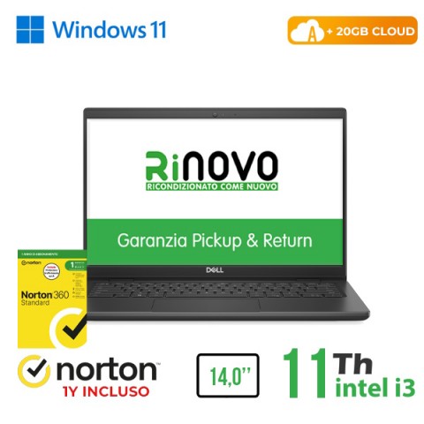 RINOVO NB DELL Latitude 3420 REFURBISHED i3-11XXU DDR4 8GB SSD 240GB HDMI 14" W11P CLOUD20GB Grade A1 Y War RINOVO NB DELL Latitude 3420 REFURBISHED i3-11XXU DDR4 8GB SSD 240GB HDMI 14" W11P CLOUD20GB Grade A1 Y War