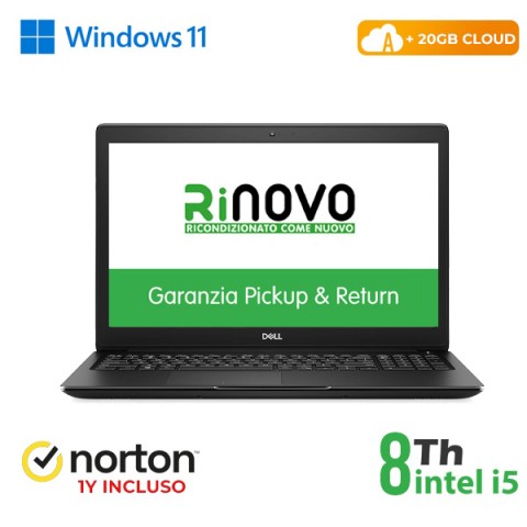 RINOVO NB DELL LATITUDE REFURBISHED E3500 I5-8X00U, DDR4 8GB, SSD 256GB, HDMI, 15.6, W11P, GRADE A,
