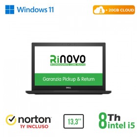 RINOVO NB DELL REFURBISHED Latitude E7390 i5-8X00U DDR4 16GB SSD 480GB 13.3" W11P No Dvd Grade A 1Y RINOVO NB DELL REFURBISHED Latitude E7390 i5-8X00U DDR4 16GB SSD 480GB 13.3" W11P No Dvd Grade A 1Y