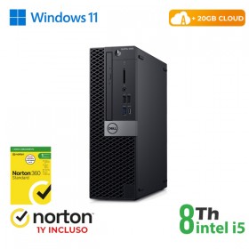 RINOVO PC DELL REFURBISHED Optiplex 5060 SFF i5-8X00 DDR4 8GB SSD 256GB W11P No Dvd Grade A 1Y Warra RINOVO PC DELL REFURBISHED Optiplex 5060 SFF i5-8X00 DDR4 8GB SSD 256GB W11P No Dvd Grade A 1Y Warra