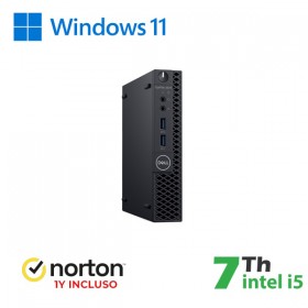 RINOVO DELL MINI PC REFURBISHED OPTIPLEX 3050-7050M I5-7X00 DDR 16GB SSD 480GB W11P UPG + NORTON