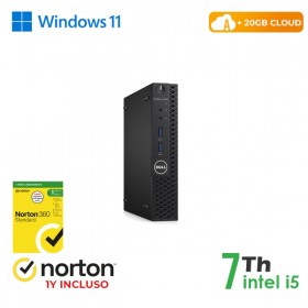 RINOVO Mini PC DELL REFURBISHED Optiplex 3050- Warranty+NORTON 5050M i5-7X00 DDR4 8GB SSD A 1Y Warra