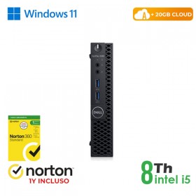 RINOVO Mini PC DELL REFURBISHED Optiplex 3060-5060M i5-8X00/DDR4 16GB/SSD 128GB/W11P/HDMI/CLOUD20GB/