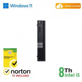 RINOVO  Mini PC DELL REFURBISHED Optiplex 7060M i5-8X00 SODDR4 16GB SSD 256GB W11P CLOUD20GB Grade A