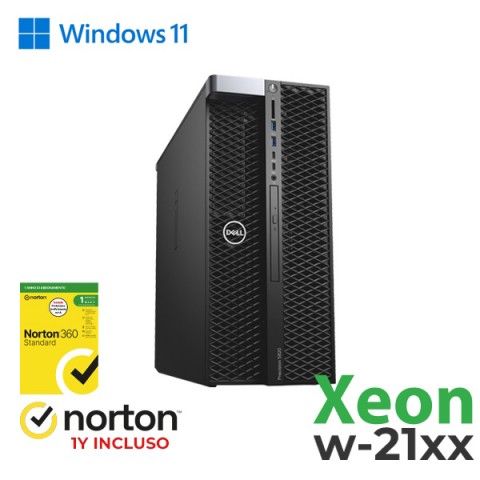 RINOVO WKS DELL 5820 Tower W2XXX REFURBISHED DDR4 16GB SSD 512GB NVIDIA QUADRO P2000 5GB W11P Grade