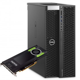 RINOVO WKS DELL T5820 TOWER W2125 DDR4 64GB SSD 512GB NVIDIA QUADRO M4000-P4000 8GB W11P UPG GRADE A