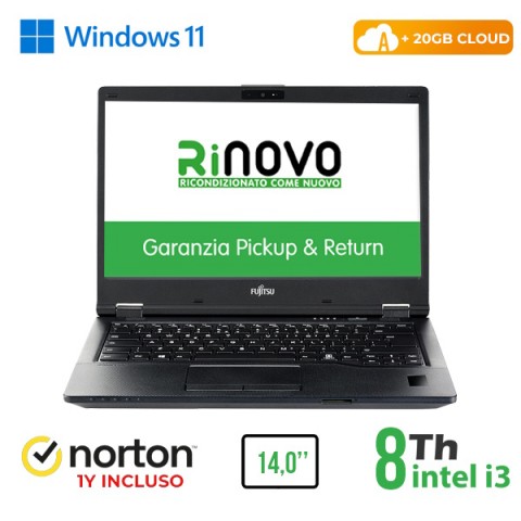 RINOVO FUJITSU NB LIFEBOOK E549 i3-8X00 DDR4 8GB 256GB SSD 14" W11P CLOUD20G GRADE A 1Y RINOVO FUJITSU NB LIFEBOOK E549 i3-8X00 DDR4 8GB 256GB SSD 14" W11P CLOUD20G GRADE A 1Y