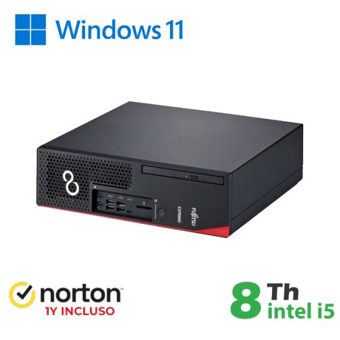 RINOVO FUJITSU PC REFURBISHED ESPRIMO D738 SFF i58X00 DDR4 8GB SSD 256GB W11P + NORTON