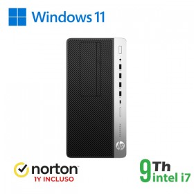 RINOVO PC HP REFURBISHED 600-800 G3 TOWER I7-9X00 DDR4 16GB SSD 512GB W11 NO DVD GRADE A 1Y + NORTON
