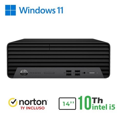 RINOVO HP PC REFURBISHED 400 G7 SFF i5-10X00 DDR4 16GB SSD 512GB W11P NO DVD GRADE A 1Y + NORTON