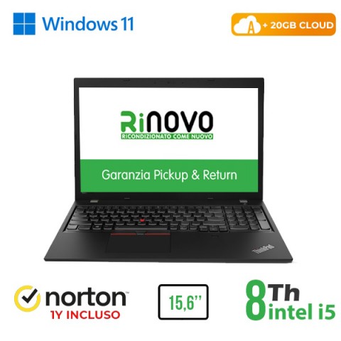 RINOVO LENOVO NB THINKPAD L580 I5-8X00 DDR4, 8GB, SSD 256GB, 15,6, W11P UPG, 20GB CLOUD, GRADO A, 1Y