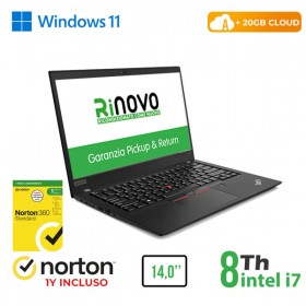 RINOVO NB LENOVO REFURBISHED ThinkPad T480s i7-8X00 DDR4 16GB SSD 256GB 14.0" W11P No Dvd Grade A 1 RINOVO NB LENOVO REFURBISHED ThinkPad T480s i7-8X00 DDR4 16GB SSD 256GB 14.0" W11P No Dvd Grade A 1