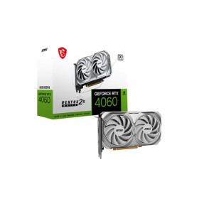 MSI VGA GEFORCE RTX 4060, RTX 4060 VENTUS 2X WHITE 8G OC, 8GB, DP*3/HDMI, ATX, DUAL FAN, BIANCA