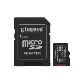 KINGSTON MICRO SDHC 64GB CANVAS SELECT 80R CL10 UHS-I CON ADATTATORE SD